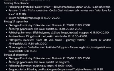 Hålltider för Torsdagen och Konstnatten